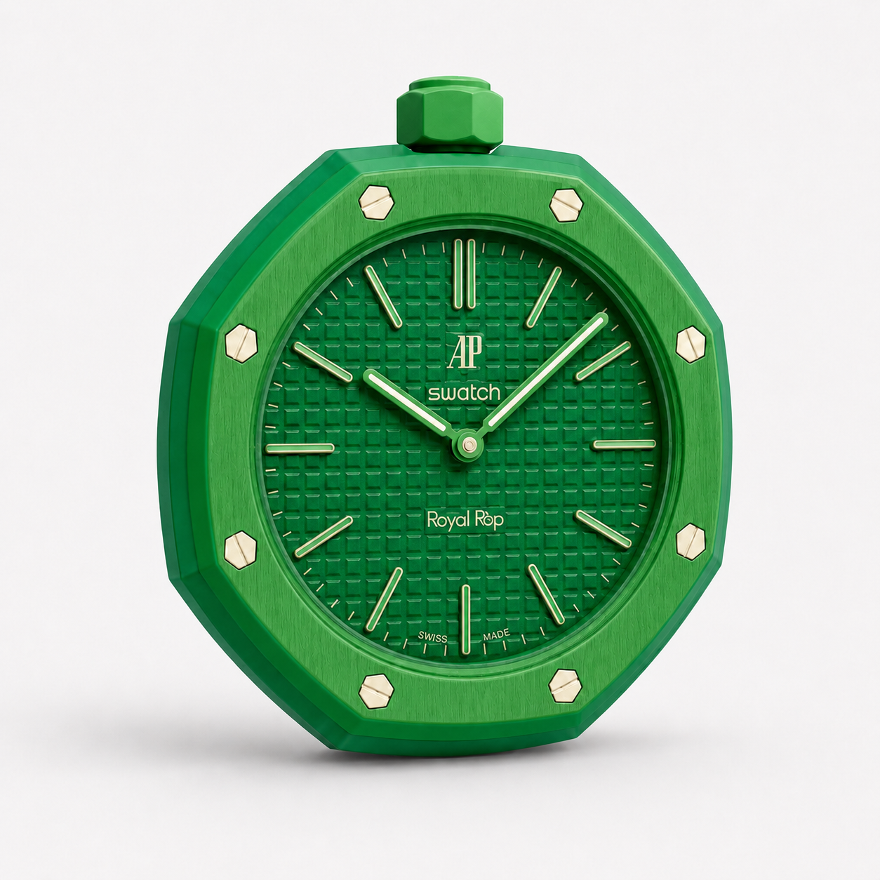 Green Royal Pop isolated timepiece